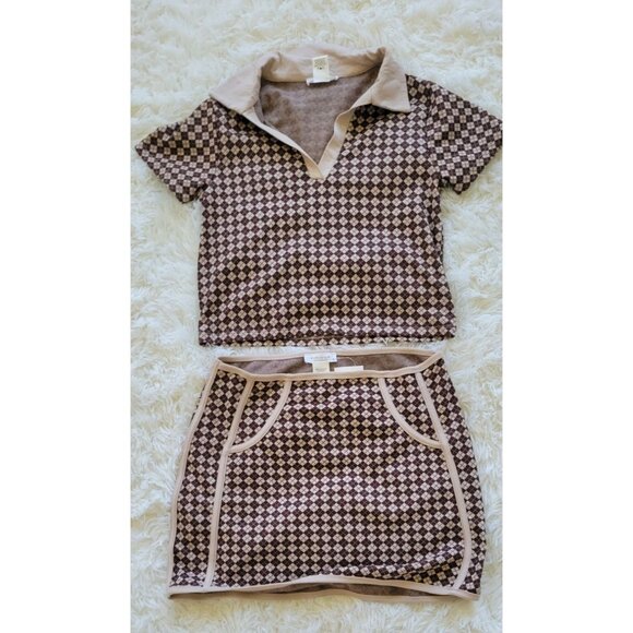 Brandy Clueless Style 2 piece plaid skirt top size med - Picture 1 of 13
